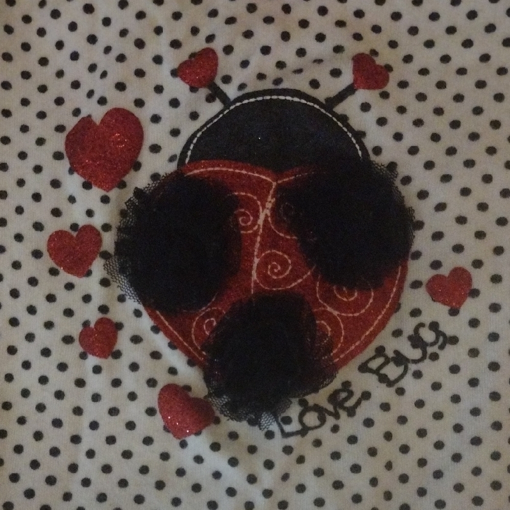 Darling Red and White Bodysuit with Ladybug Design​ - Picture 2 of 4